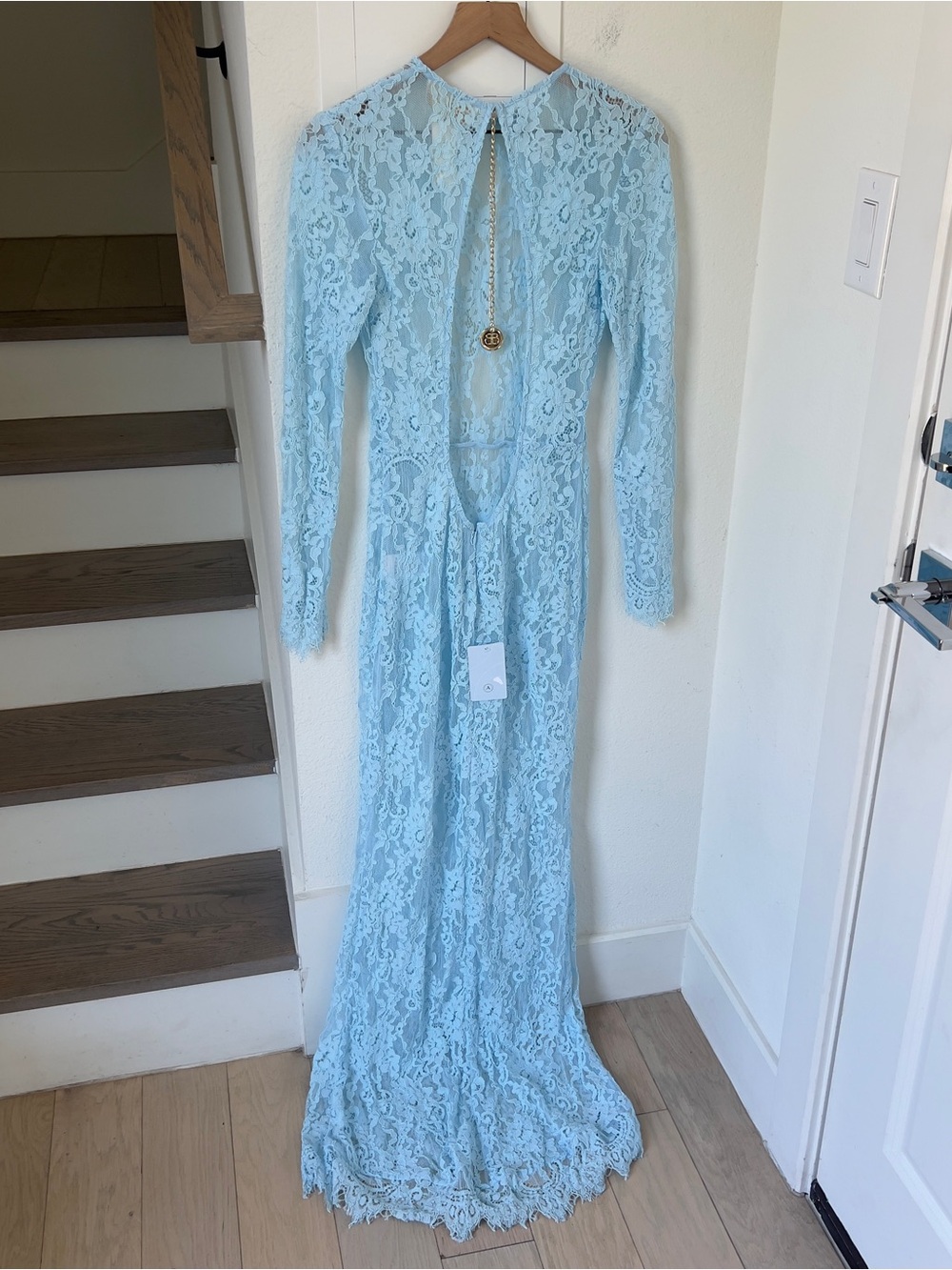 Bronx and Banco Bronx & Banco Electra Lace Gown Maxi Dress Blue - Picture 6 of 14